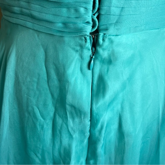 EVA USA Strapless Embellished Floor Length Gown Turquoise Sz M - Picture 12 of 16